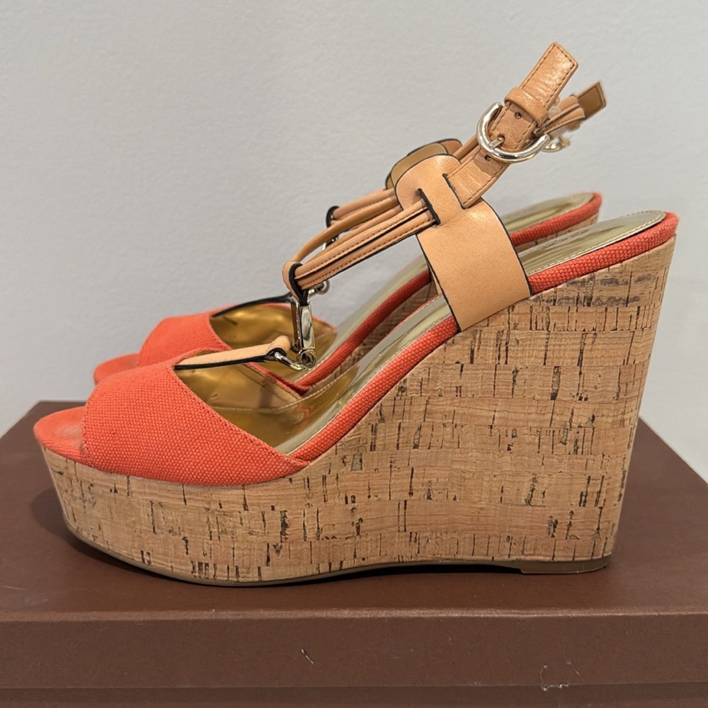 Coach Linden Canvas Wedge size 9 worn 1x - Picture 7 of 12